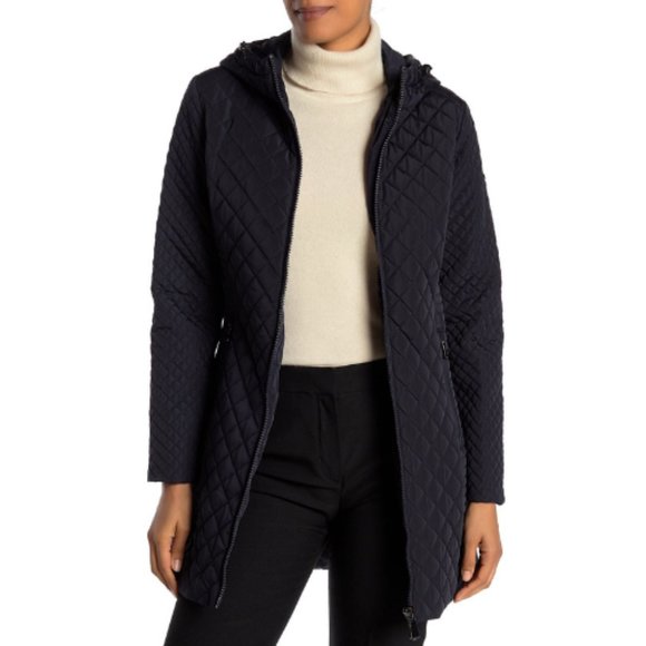 Calvin Klein Women's Quilted Full Zip Drawcord